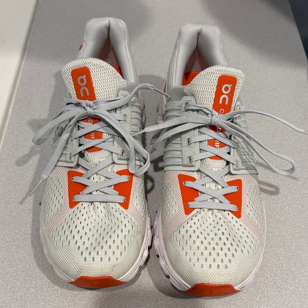 Like new!!! On Running Gray and Orange Athletic Shoes